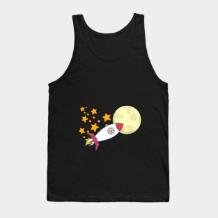 Space dog - fly to the moon Tank Top